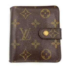 Authentic LOUIS VUITTON Monogram Compact Wallet